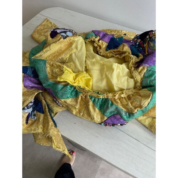 Vintage fabric from a beautiful 1960s dress with lining & jewelled - Picture 9 of 12